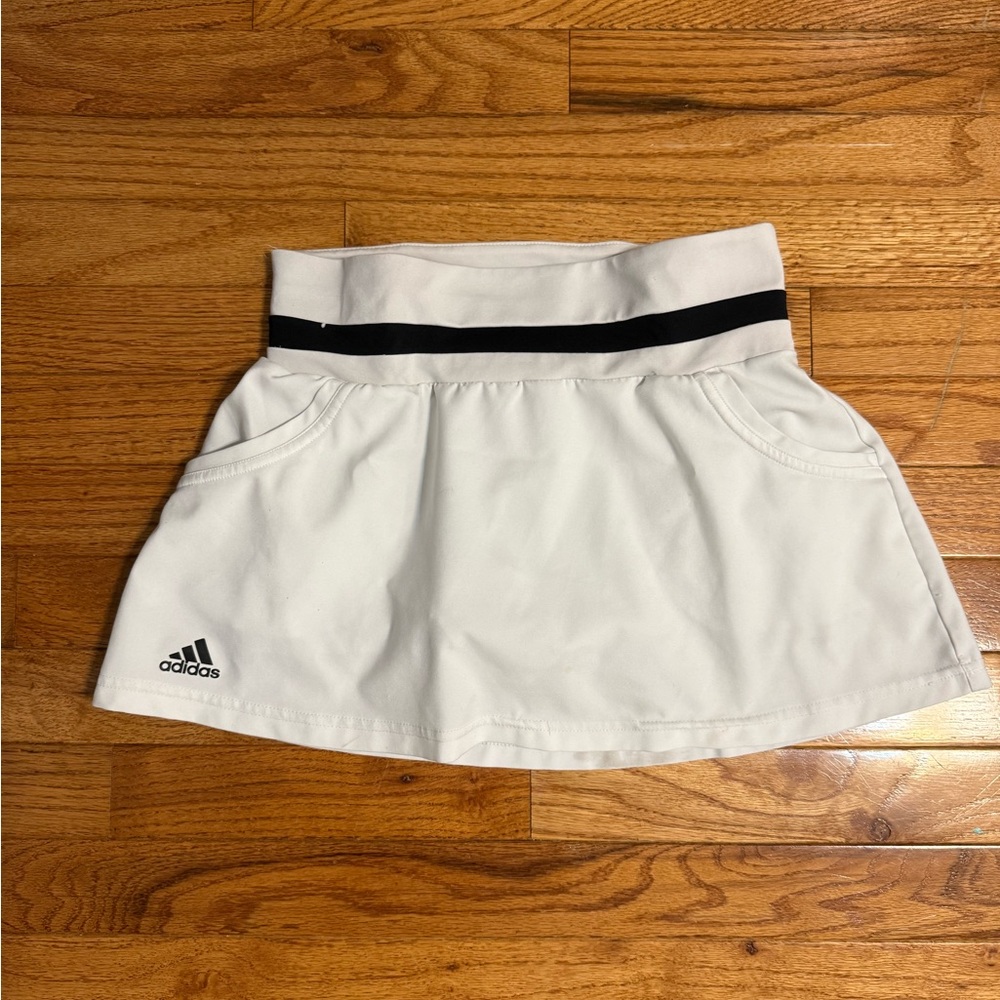 Adidas White Skirt with Black Line